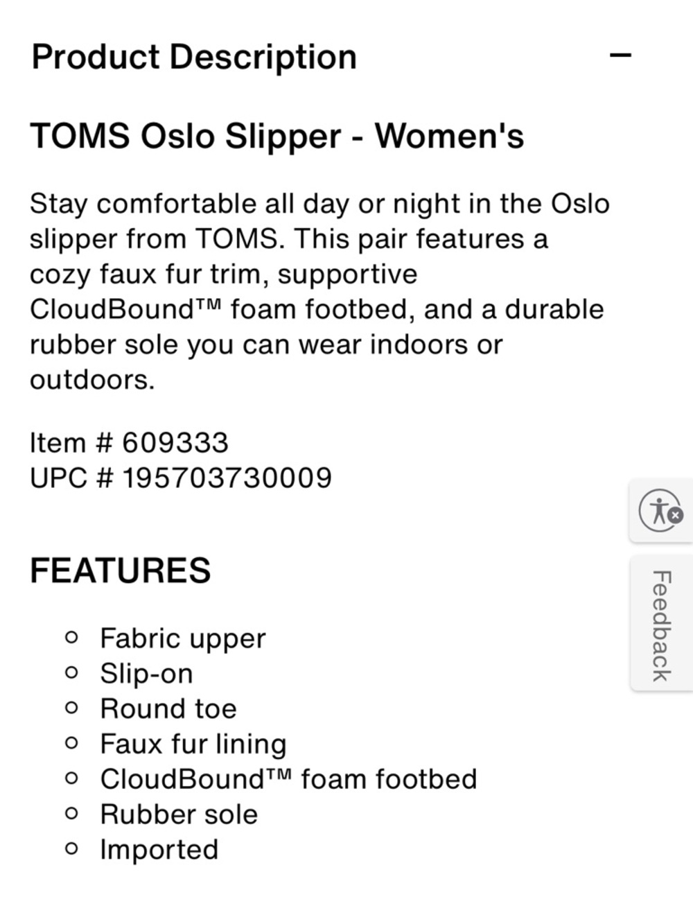 Toms Women's Gray Faux-Fur Cuff Slip-On Slippers - Picture 9 of 10